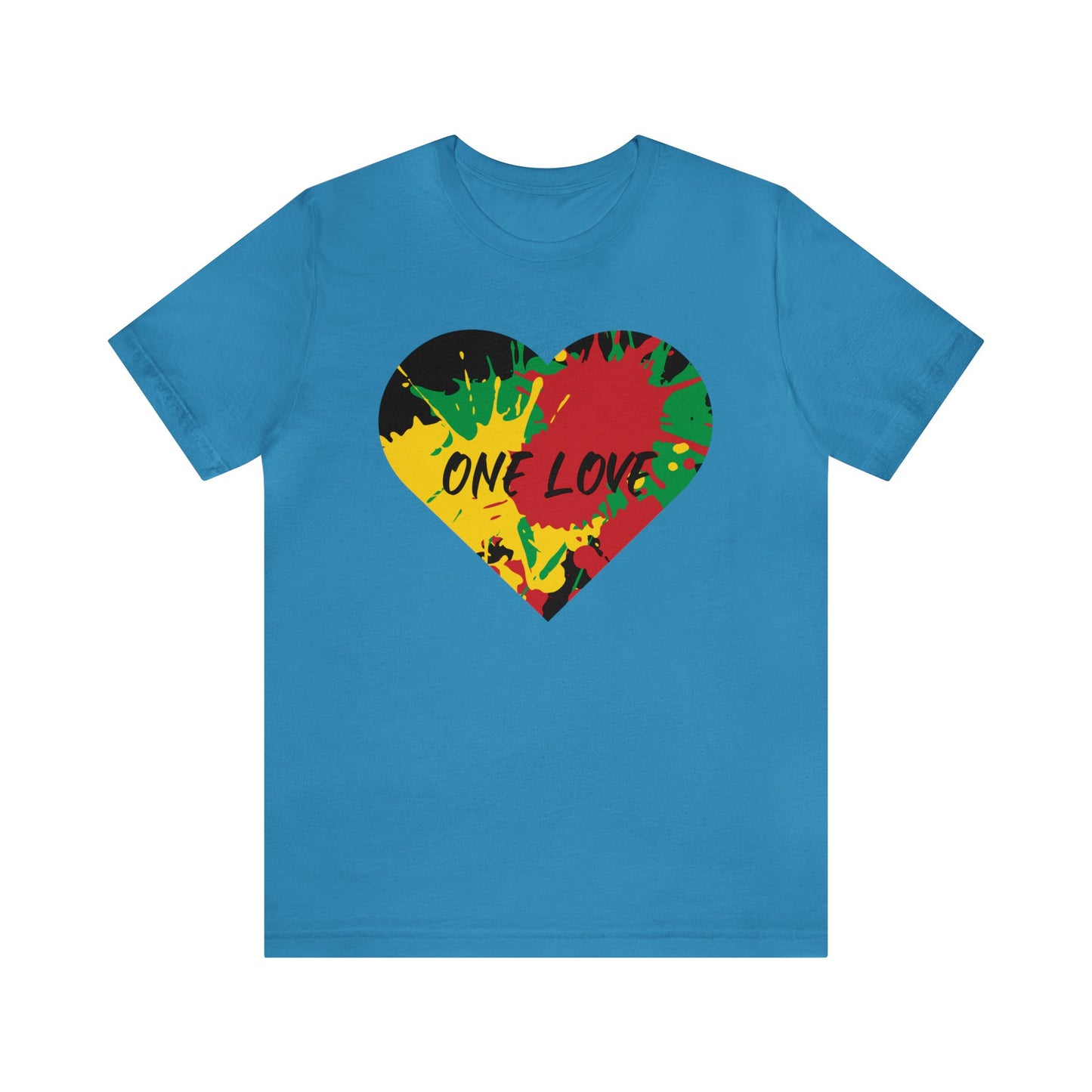 ONE LOVE GRAPHIC ROOTS ART DESIGN TEE SHIRT
