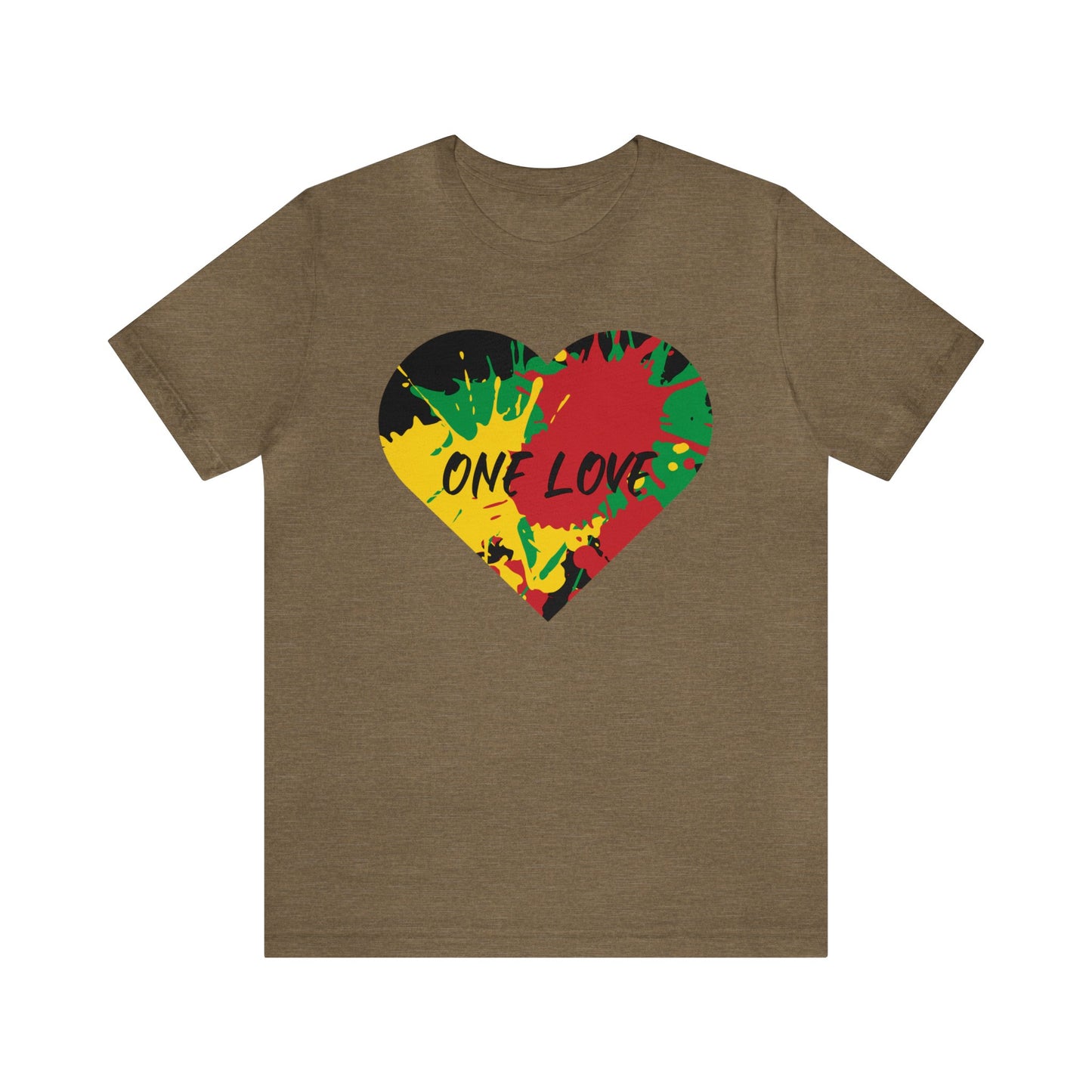 ONE LOVE GRAPHIC ROOTS ART DESIGN TEE SHIRT
