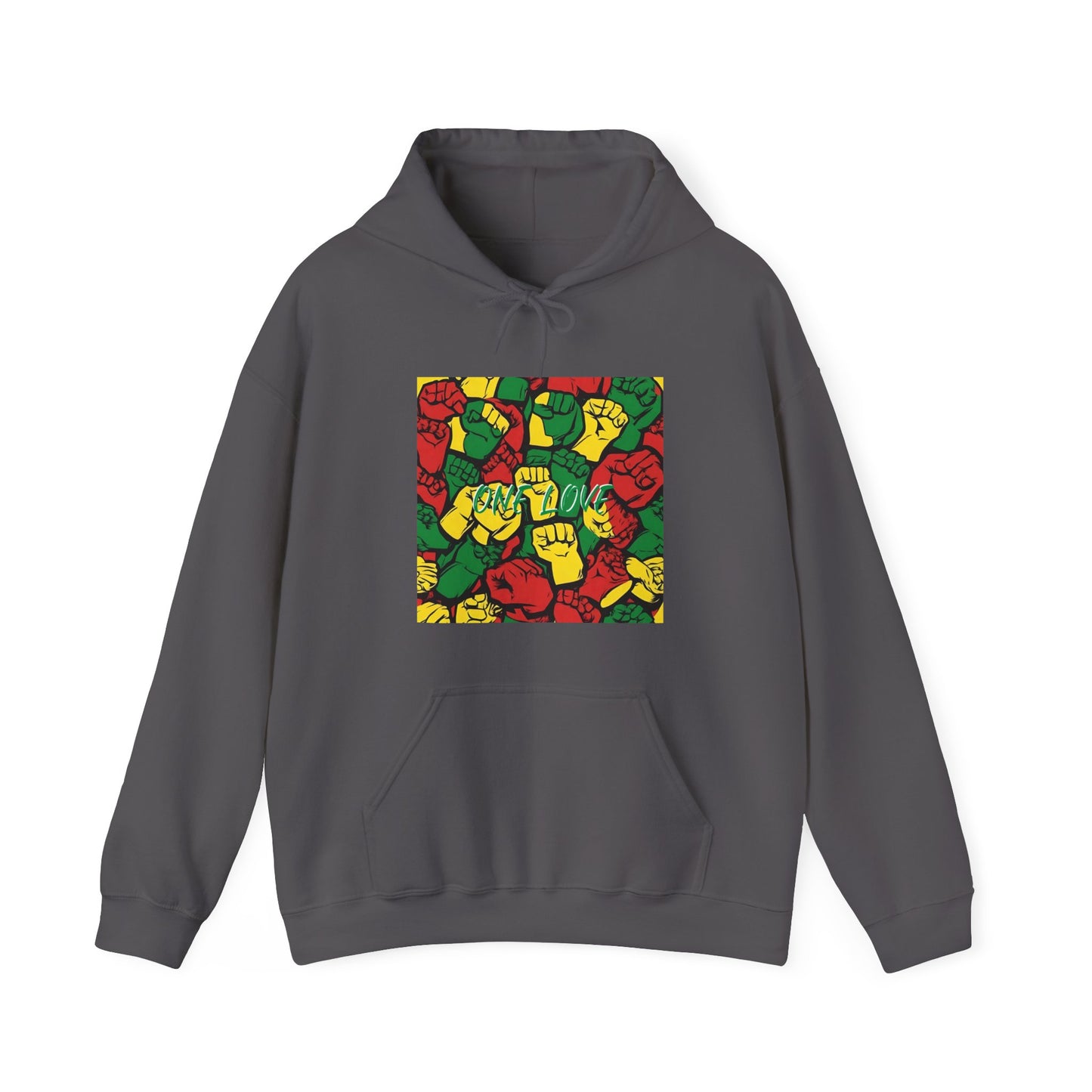 ONE LOVE FIST DESIGN HOODED SWEATSHIRT FOR ROOTS LOVERS