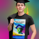 2023 GRADS T SHIRT WITH MALE IMAGE IN WATER COLOR GRAPHIC