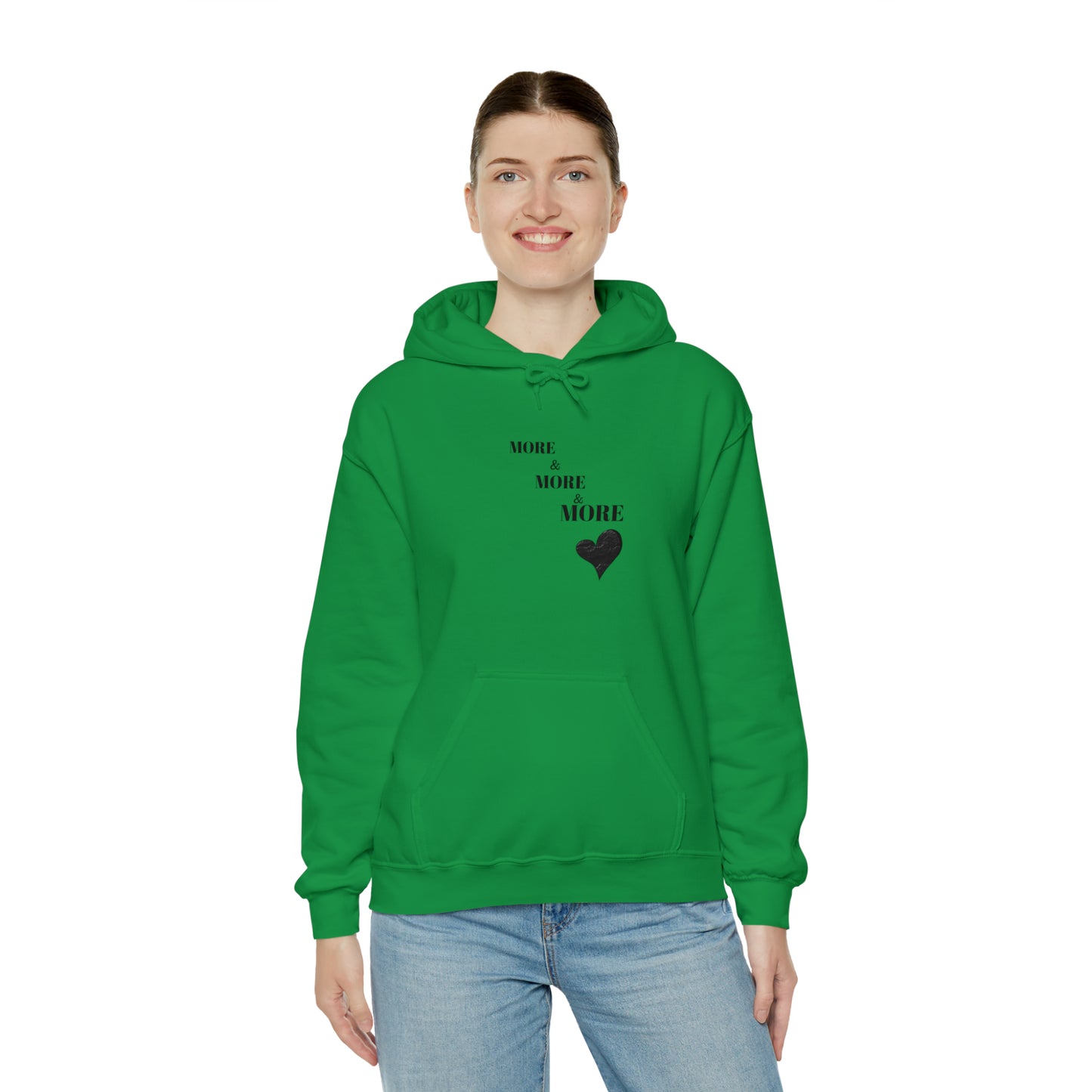 More and more and more love hooded sweatshirt gift, hoodie gift for friends, sweatshirt gift that celebrates love