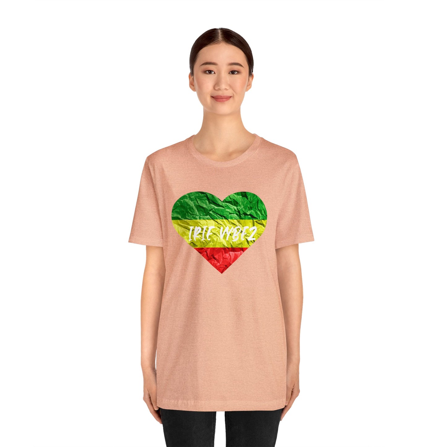RED GREEN AND GOLD IRIE VYBE CREWNECK T SHIRT