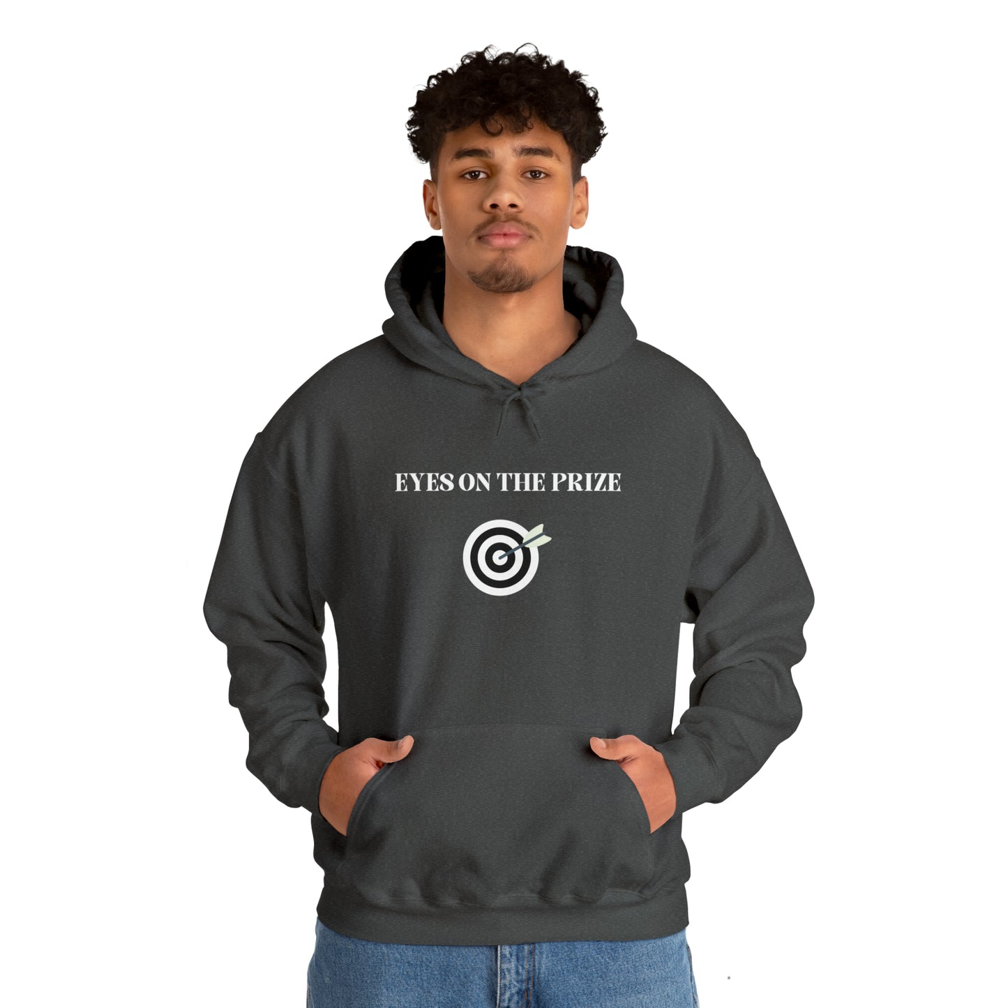 Eyes on the prize Blend Hooded Sweatshirt gift, inspirational words hoodie gift, sweatshirt gift that eacourages