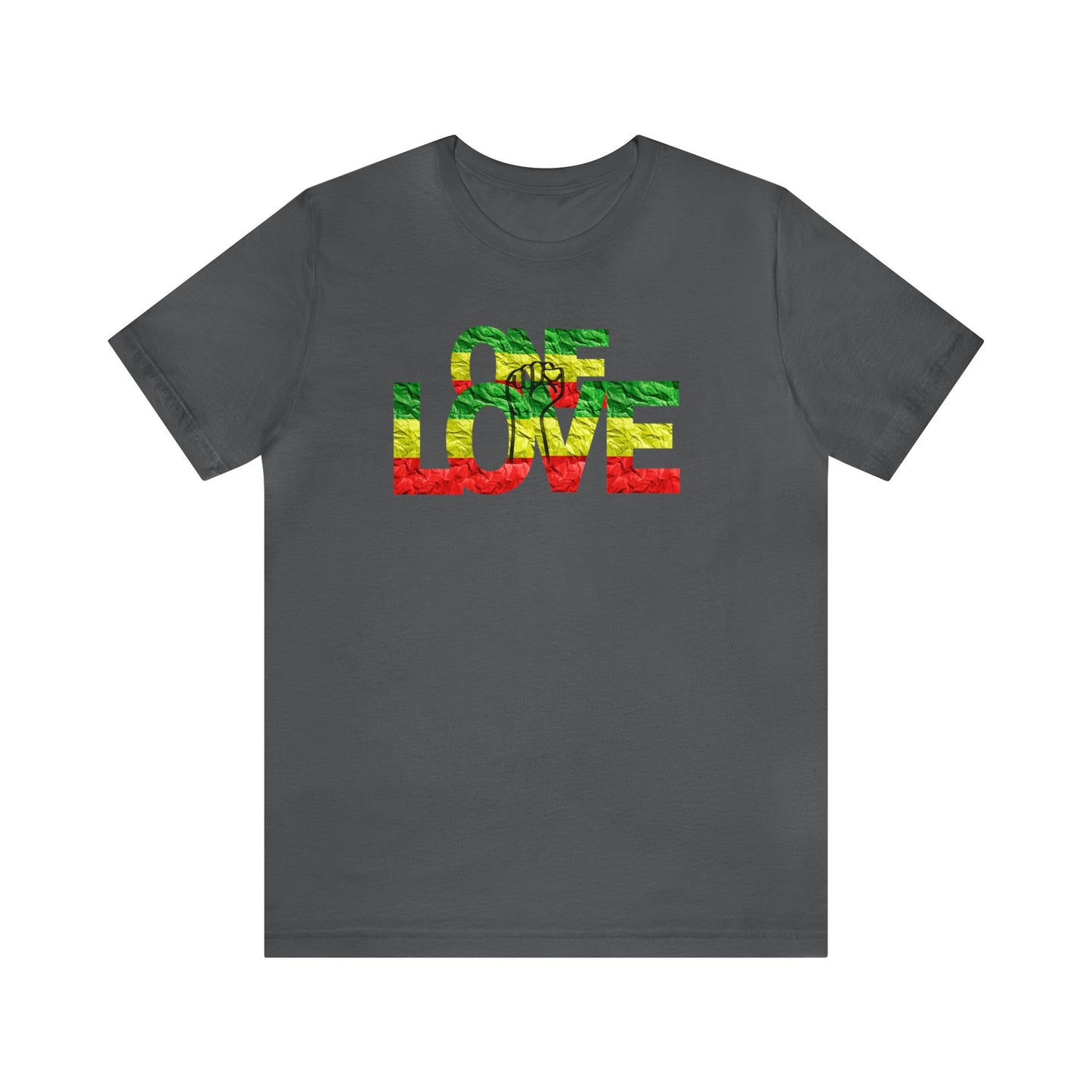 ONE LOVE AND POWER ROOTS COLOR STATEMENT T SHIRT
