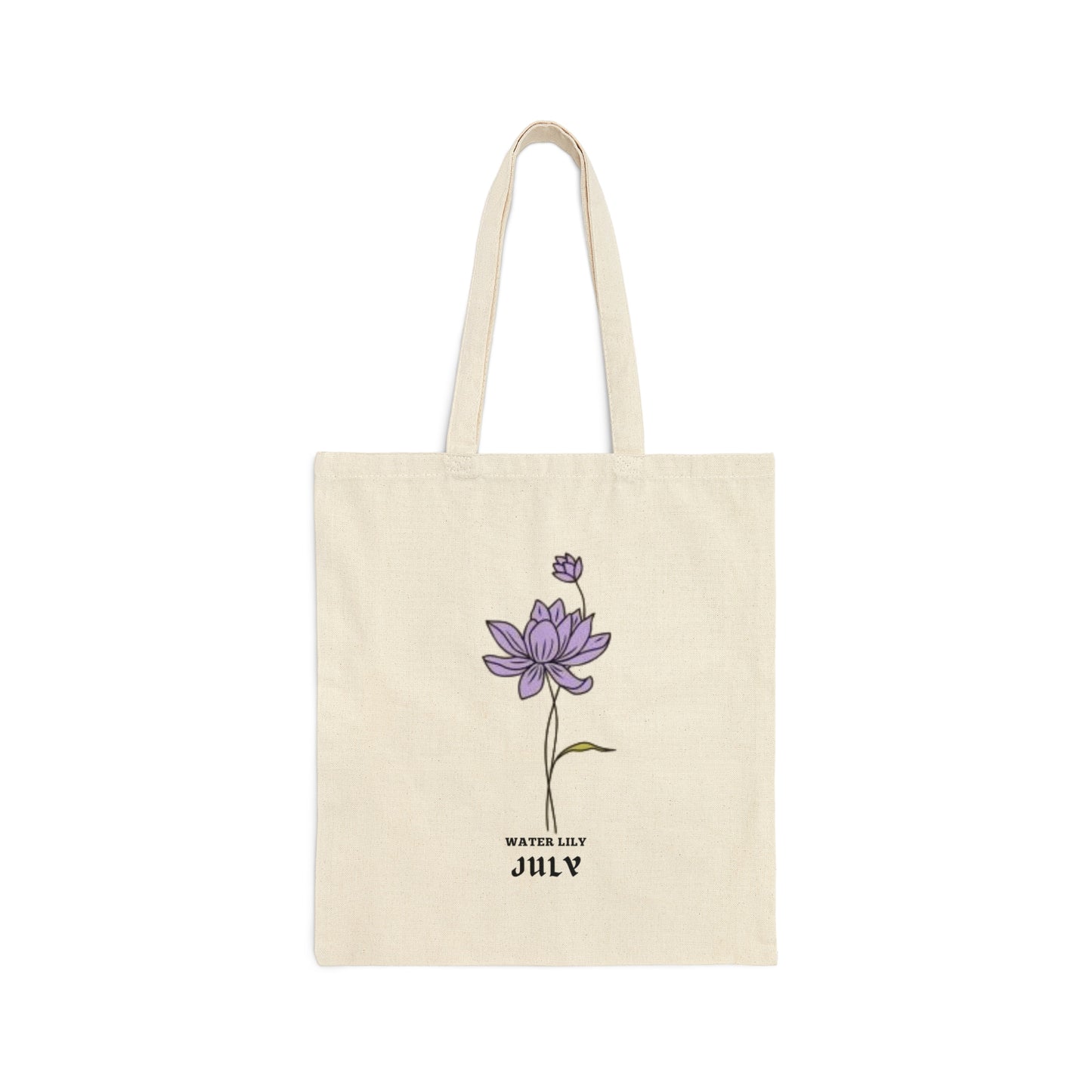 JULY BIRTH MONTH FLOWER TOTE BAG GIFT (WATER LILY)