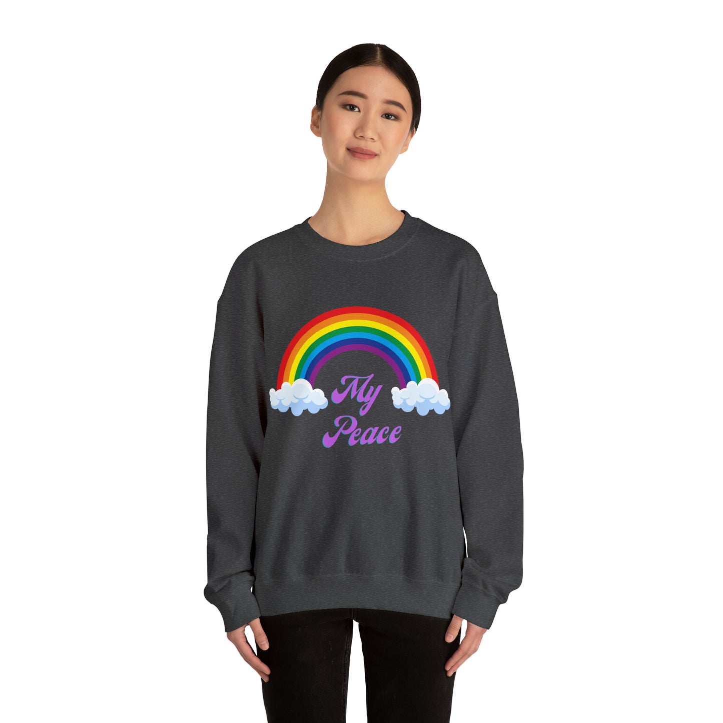 Rainbow design statement Crewneck sweatshirt gift