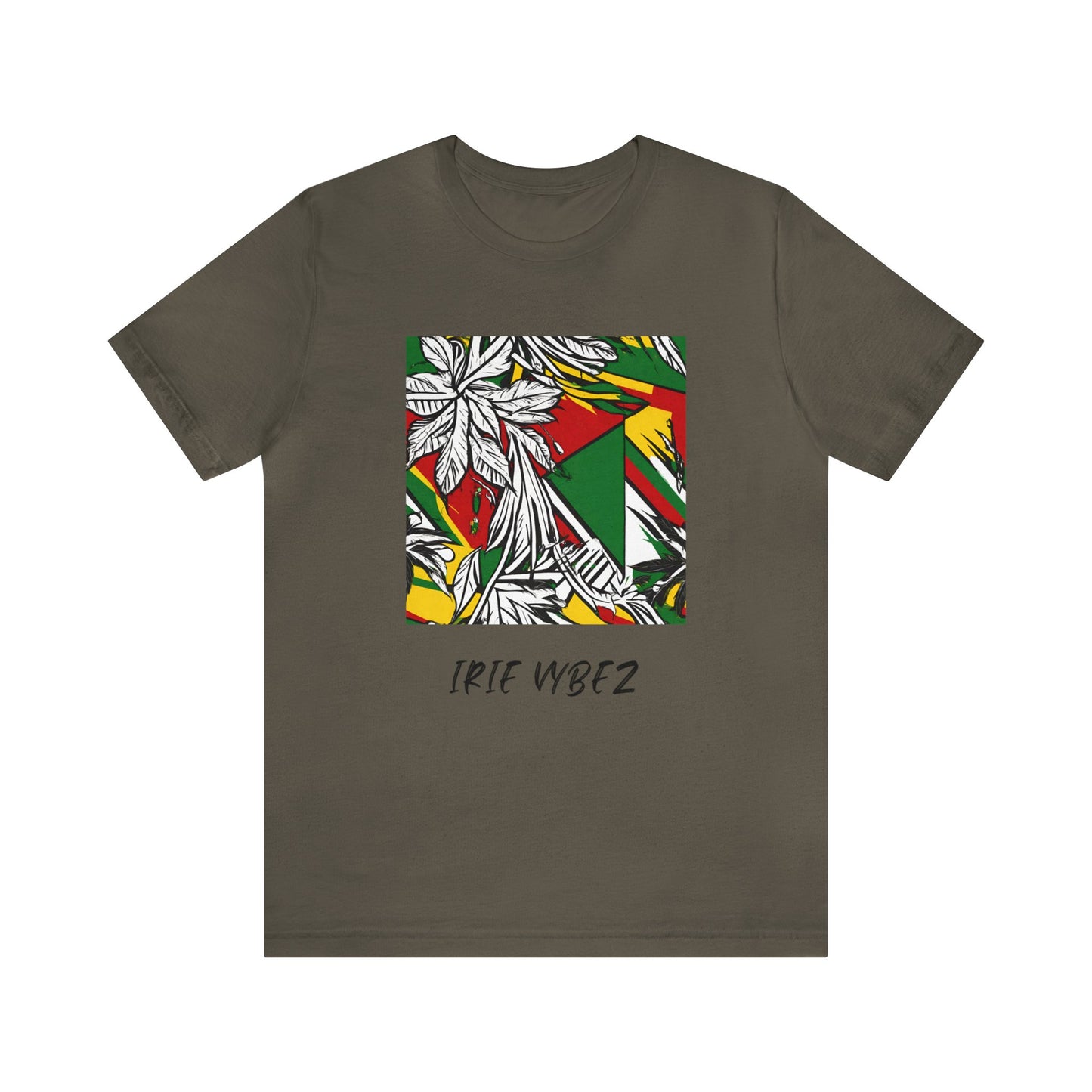IRIE VYBEZ  ROOTS COLOR GRAPHIC SHORT SLEEVE TEE SHIRT