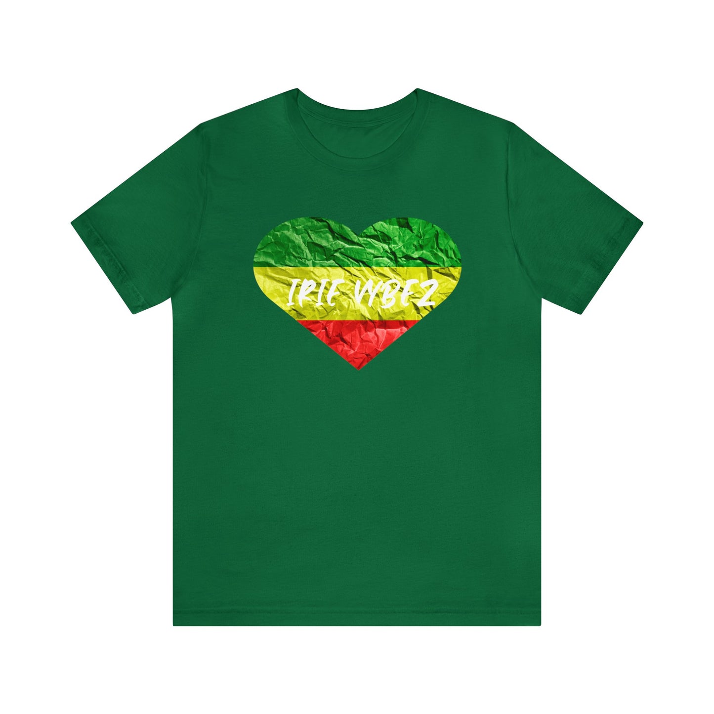 RED GREEN AND GOLD IRIE VYBE CREWNECK T SHIRT
