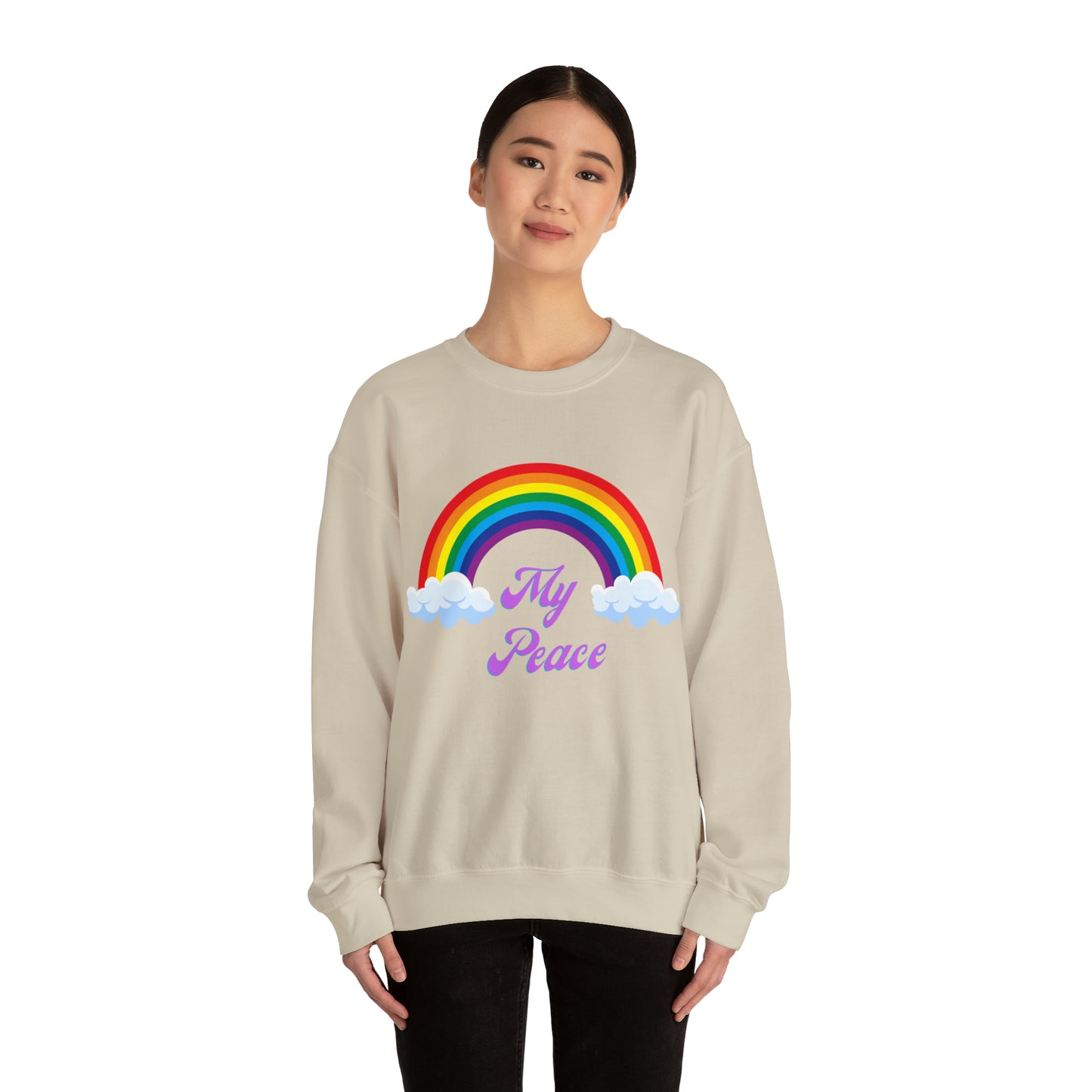 Rainbow design statement Crewneck sweatshirt gift