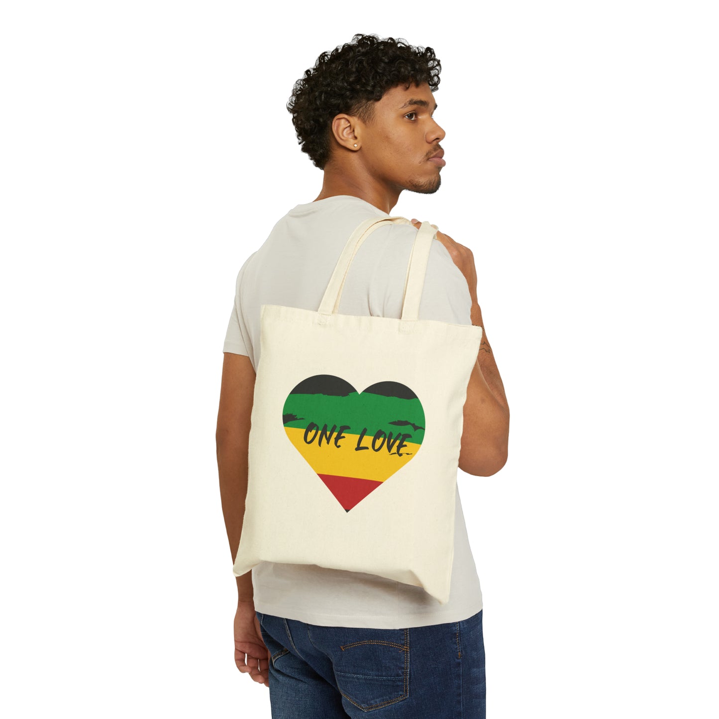 ONE LOVE ROOTS COLOR GRAPHIC TOTE BAG GIFT