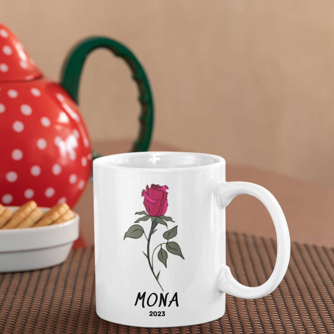 Birth Month flower mug (June)