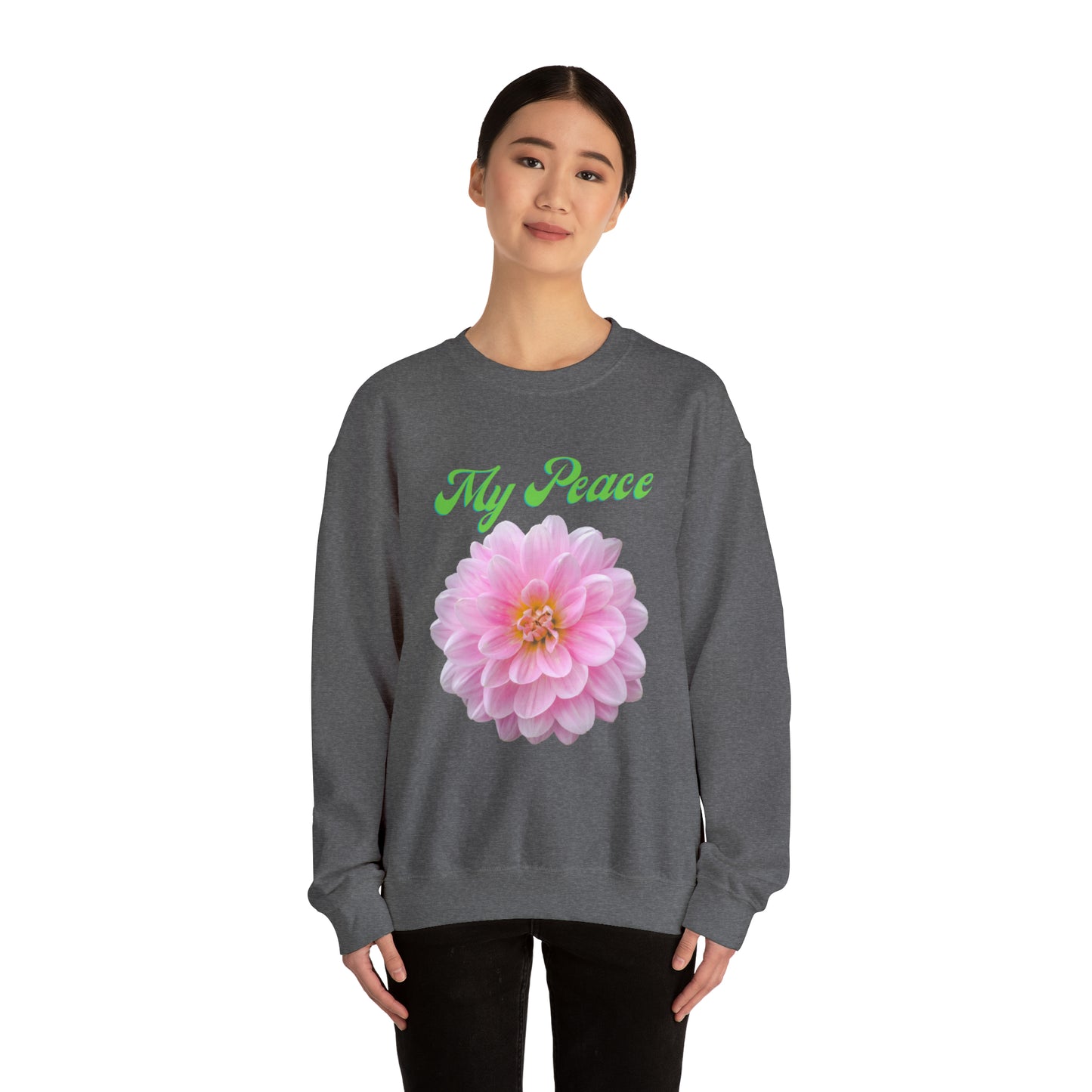 Pink Peony Design Crewneck Sweatshirt Gift