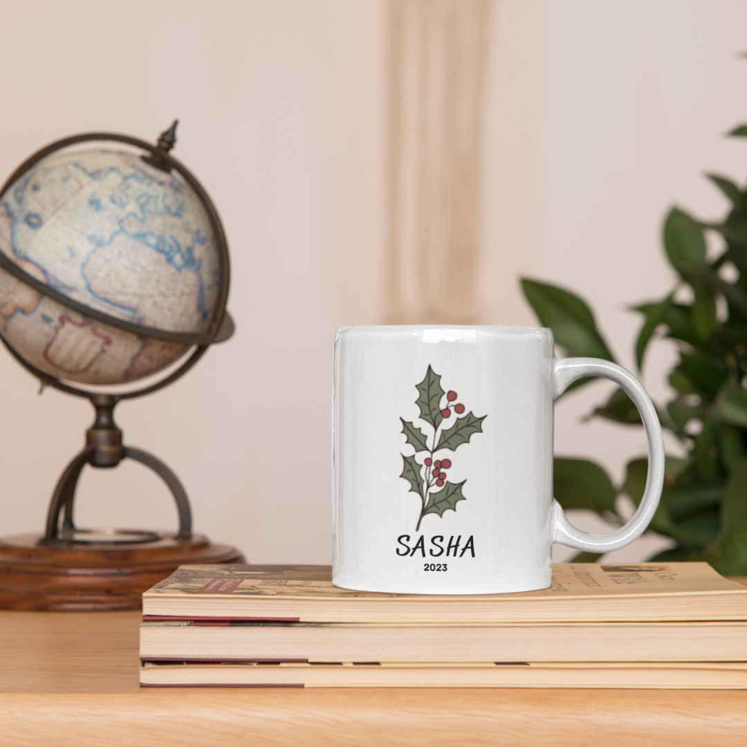 Birth Month flower mug (December)