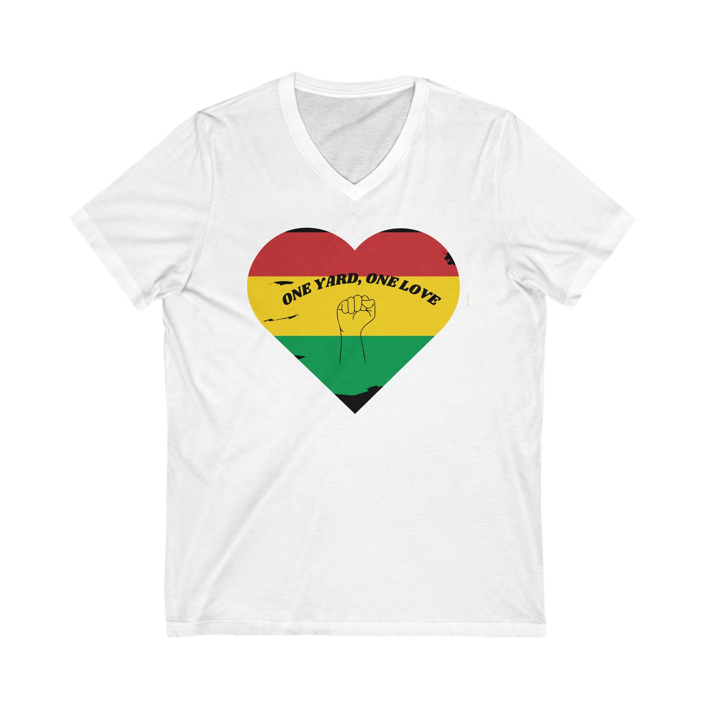 ONE YARD ONE LOVE  ROOTS COLOR V NECK T SHIRT