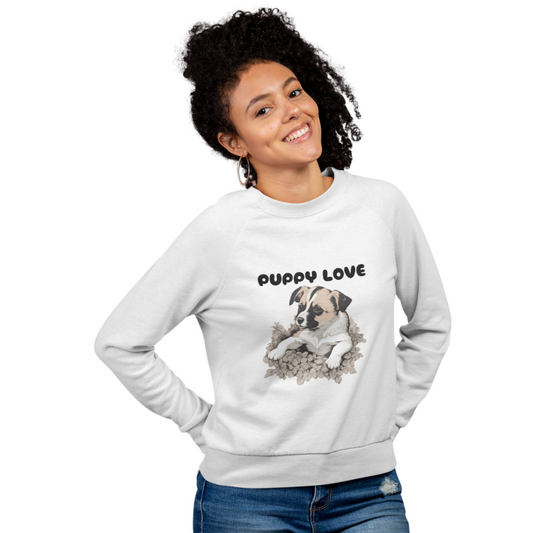 Puppy Love Puppy Pic Design Crewneck Sweatshirt
