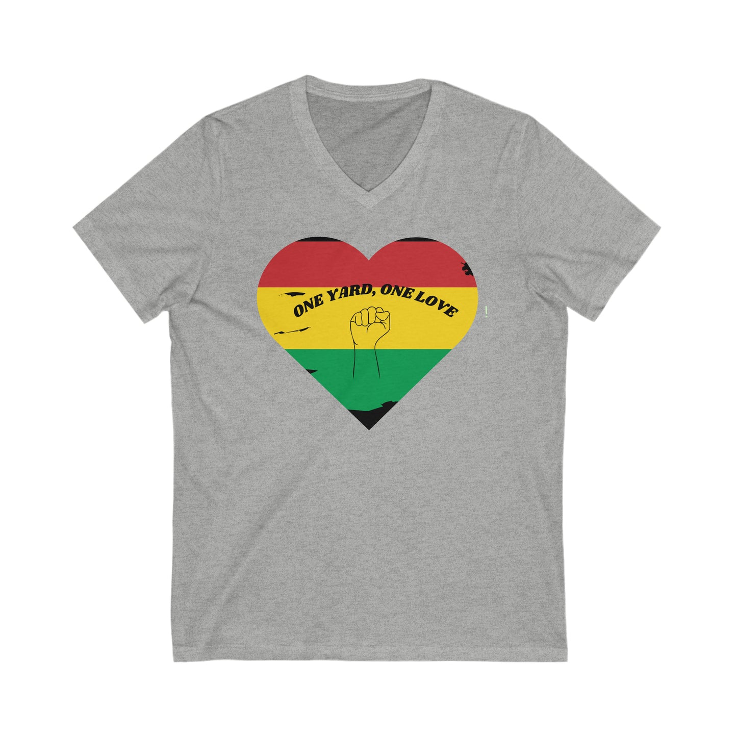 ONE YARD ONE LOVE  ROOTS COLOR V NECK T SHIRT
