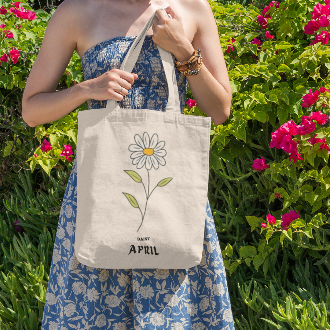 APRIL BIRTH MONTH FLOWER TOTE GIFT (DAISY)
