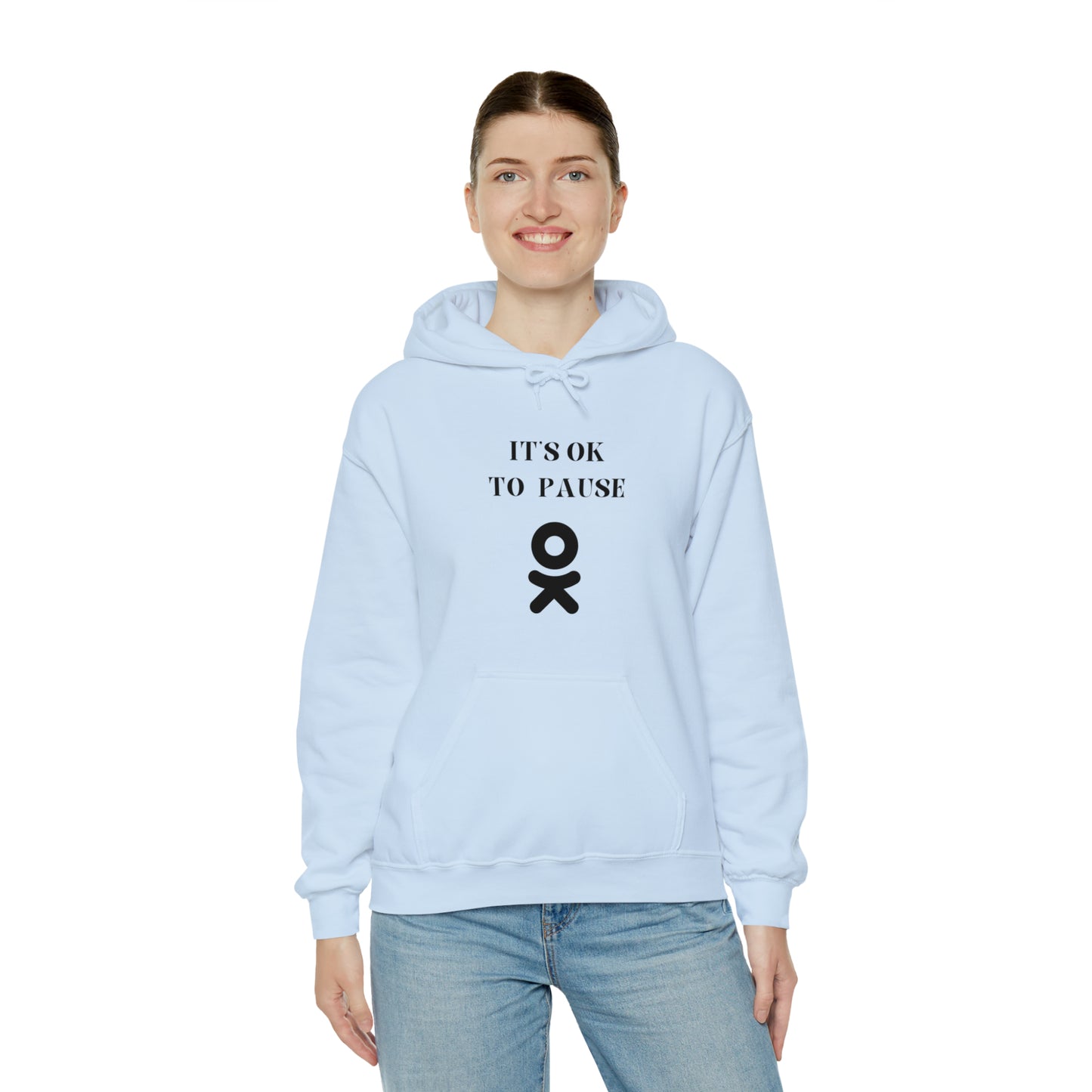 It's ok to pause hooded sweatshirt gift  inspirational words  hoodie gift to encourage. sweatshirt gifts for friends