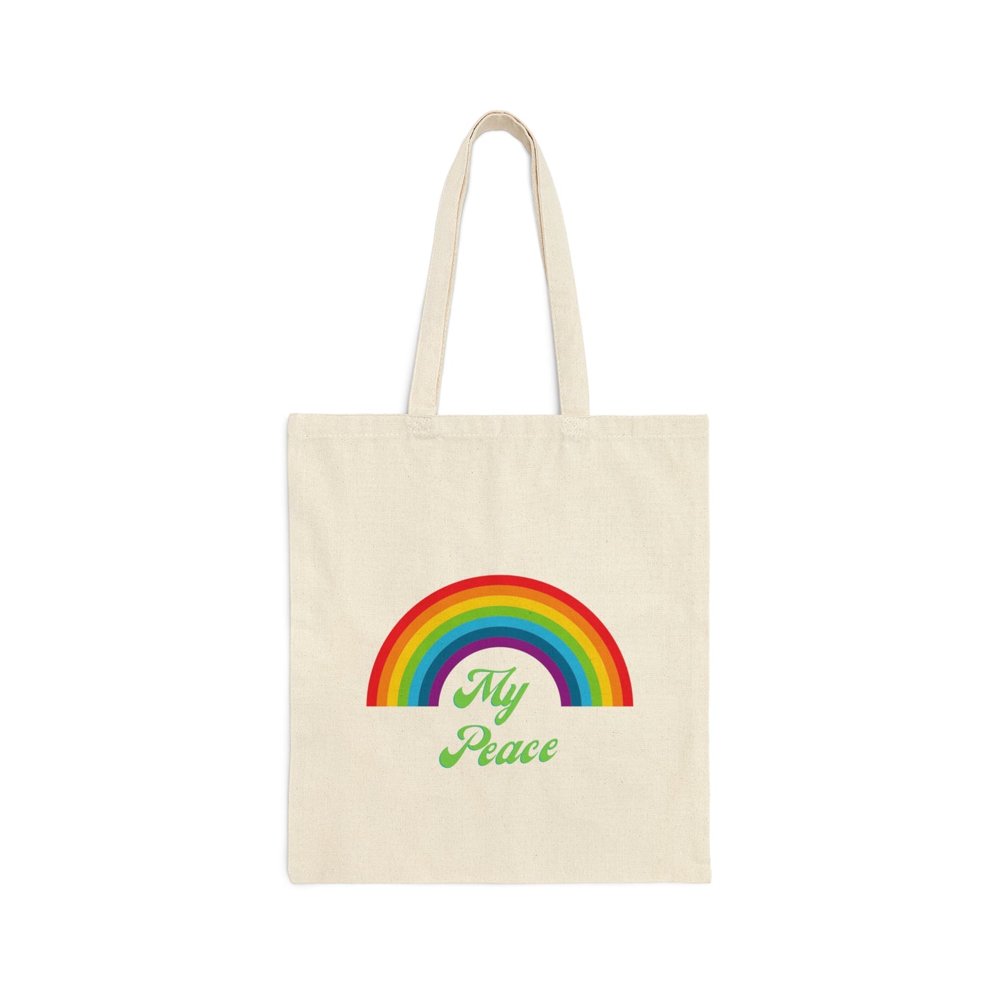 Rainbow Design Cotton Canvas Tote Bag