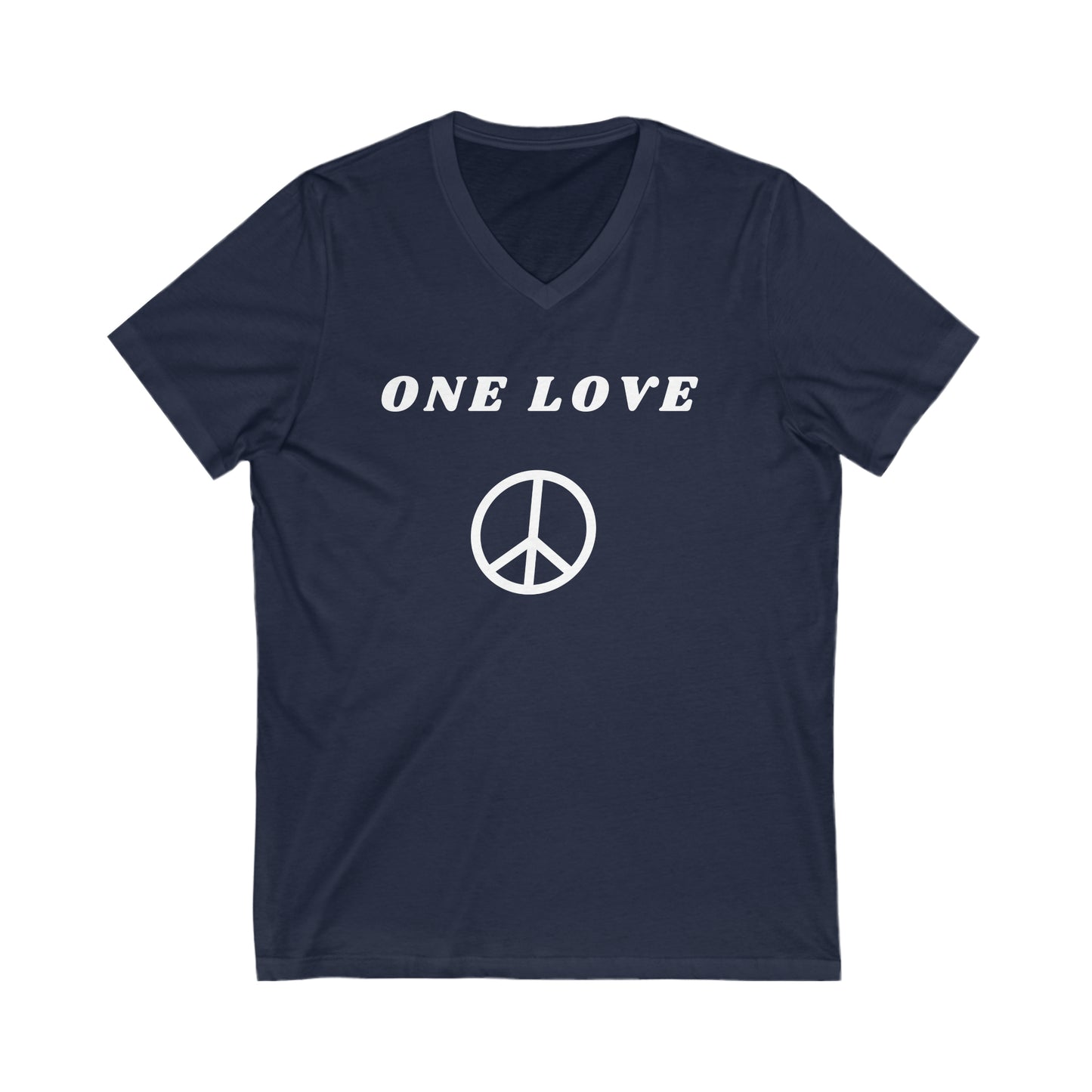 ONE LOVE AND PEACE UNISEX V NECK SHIRTS