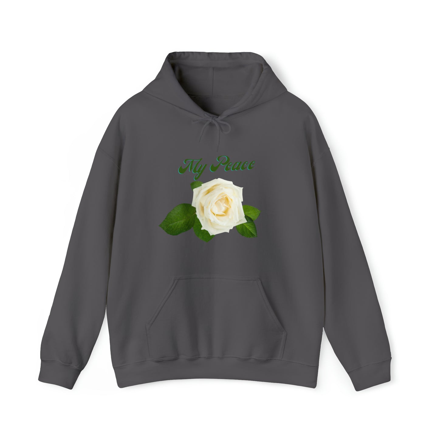 White Rose flower statement hooded sweatshirt gift