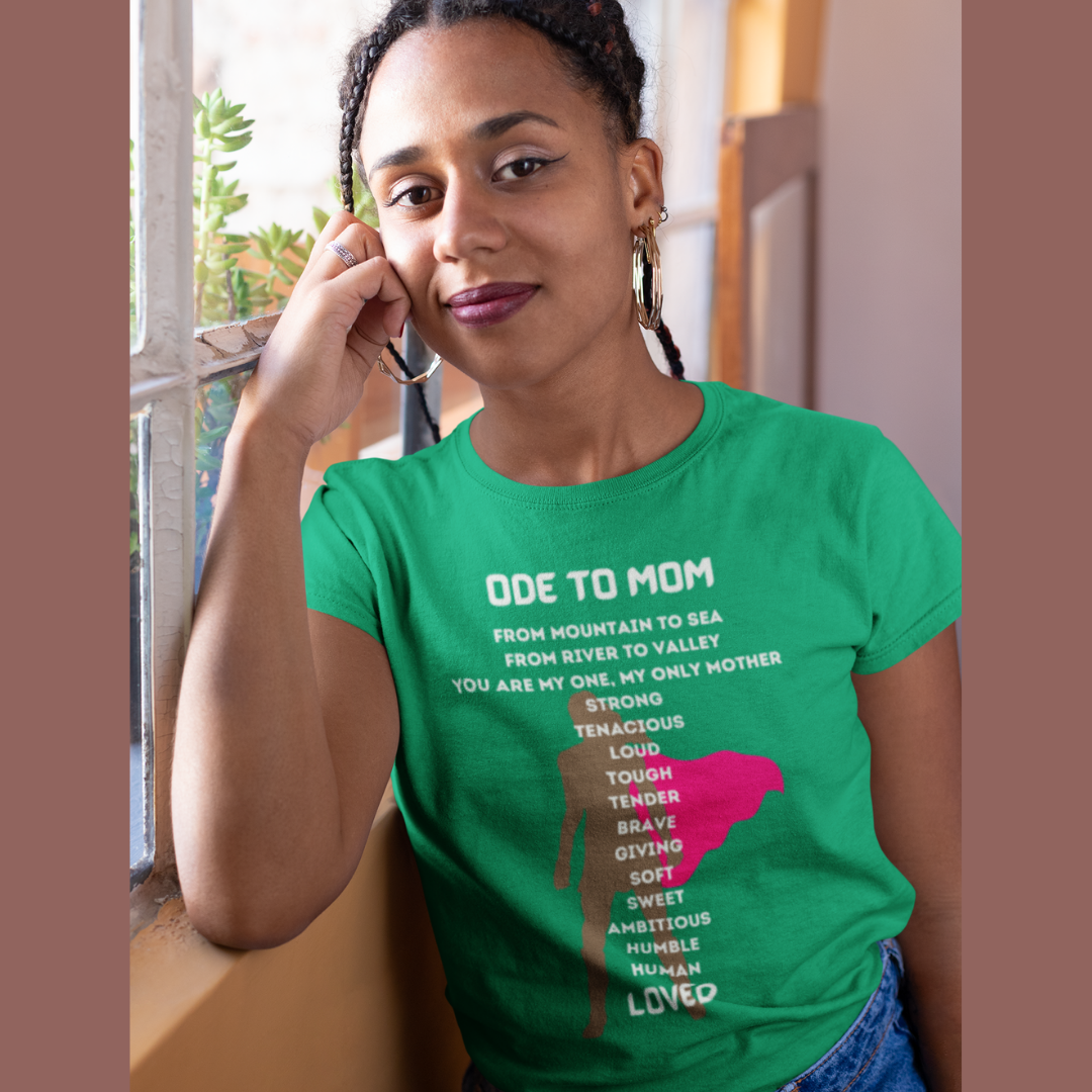 ODE TO MOM CREW NECK T SHIRT GIFT FOR MOMS