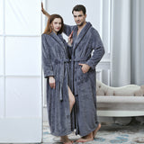 GREY COLOR LUXURIOUS AND COMFY UNISEX FULL LENGTH ROBES