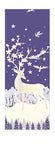 OPTION 8 WHIE DEER IN SNOW ON STARRY NIGHT COLORFUL PRINT FOLDABLE NON SLIP YOGA MATS