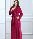 ROSE RED COLOR LUXURIOUS AND COMFY UNISEX FULL LENGTH ROBES