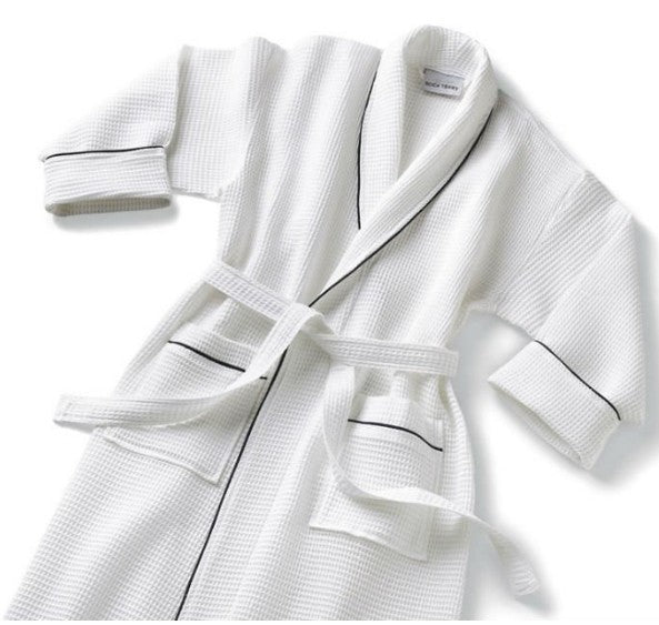 WHITE COLOR 100% COTTEN HOTEL STYLE WAFFLE  BATH ROBES