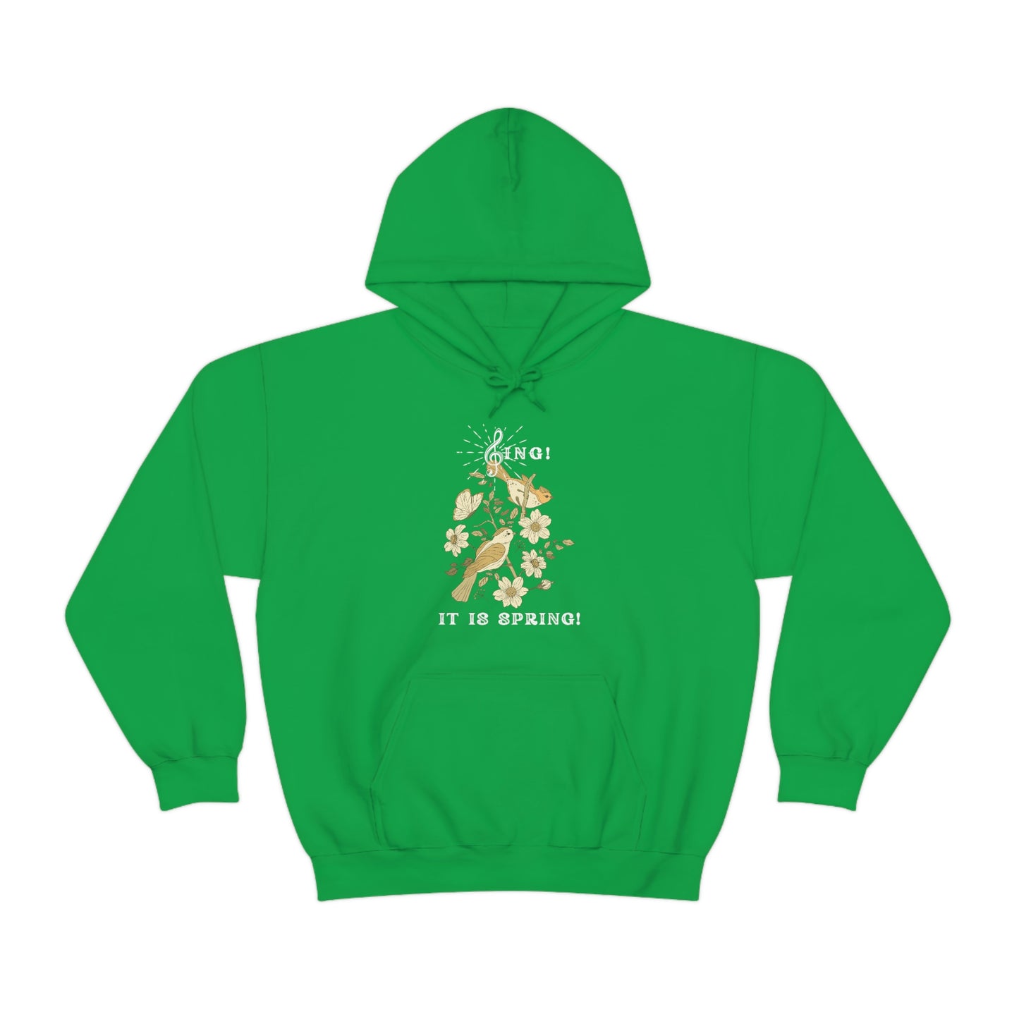 SING IT IS SPRING UNISEX HOODIE GIFT WITH  WHITE FONT