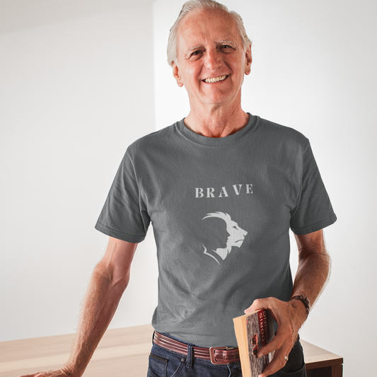 Brave unisex tshirt inspirational t shirt gifts for family and friends self affirming words t shirt