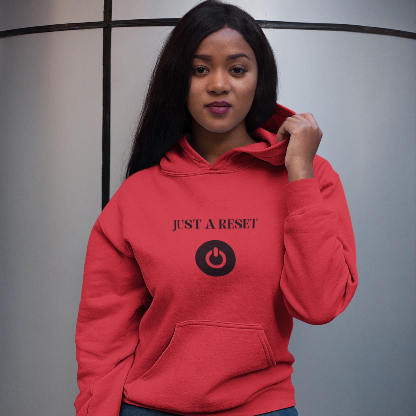 Just a reset hooded sweatshirt gift, hoodie gift to celebrate mental wellbeing, sweatshirt gift for friends and family