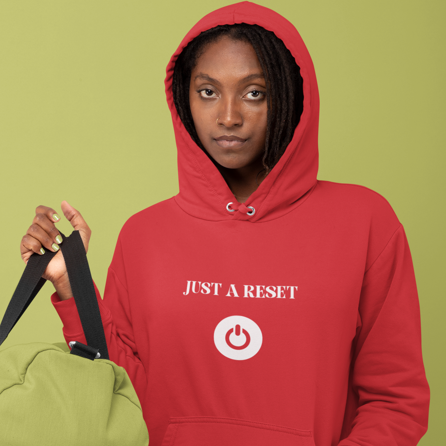 Just a reset hooded sweatshirt gift, hoodie gift to celebrate mental wellbeing, sweatshirt gift for friends and family
