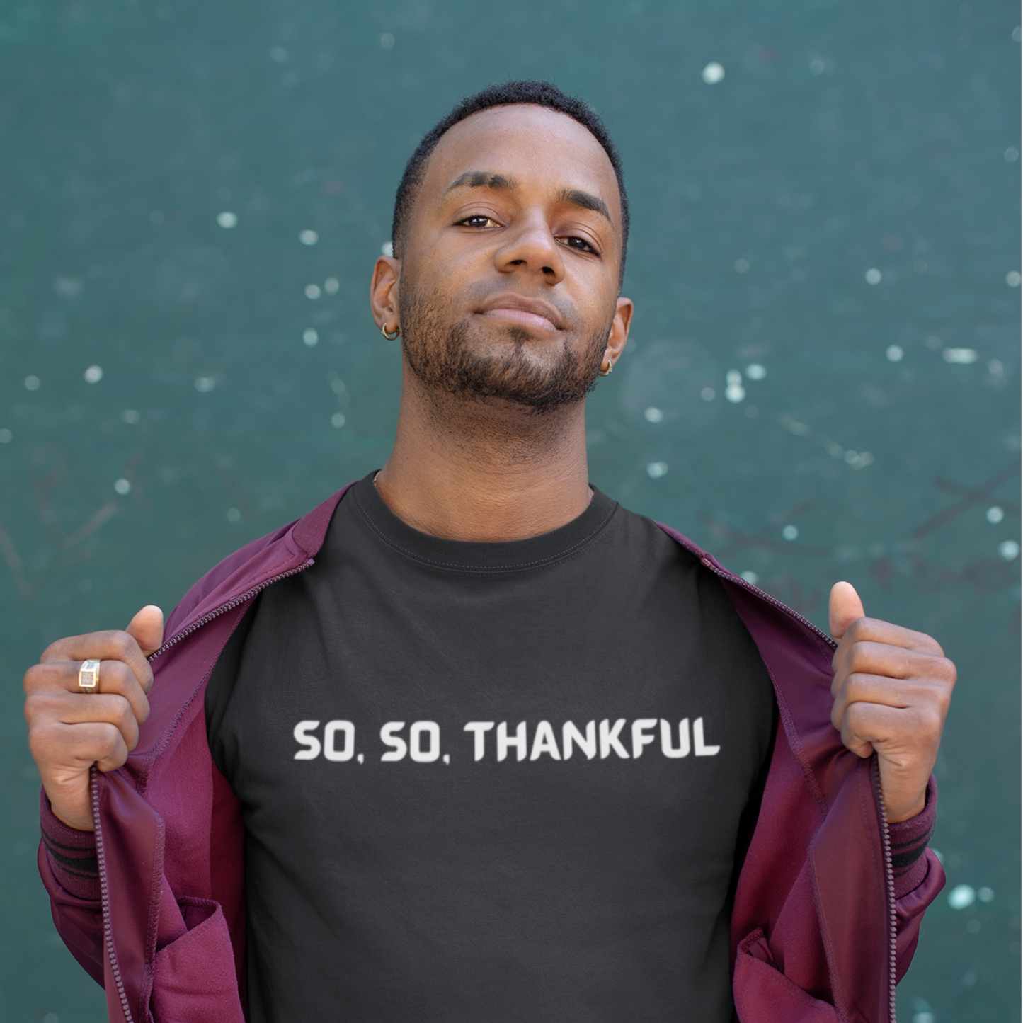 So so thankful unisex inspirational words tee shirt