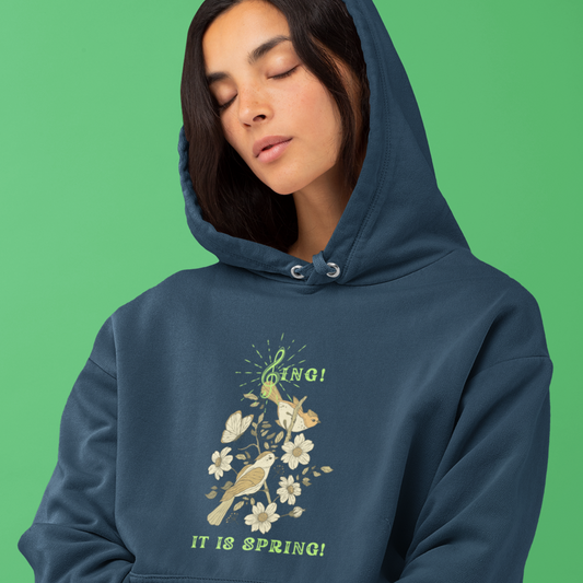 SING THIS IS SPRING UNISEX HOODIE  GIFT WITH GREEN FONT