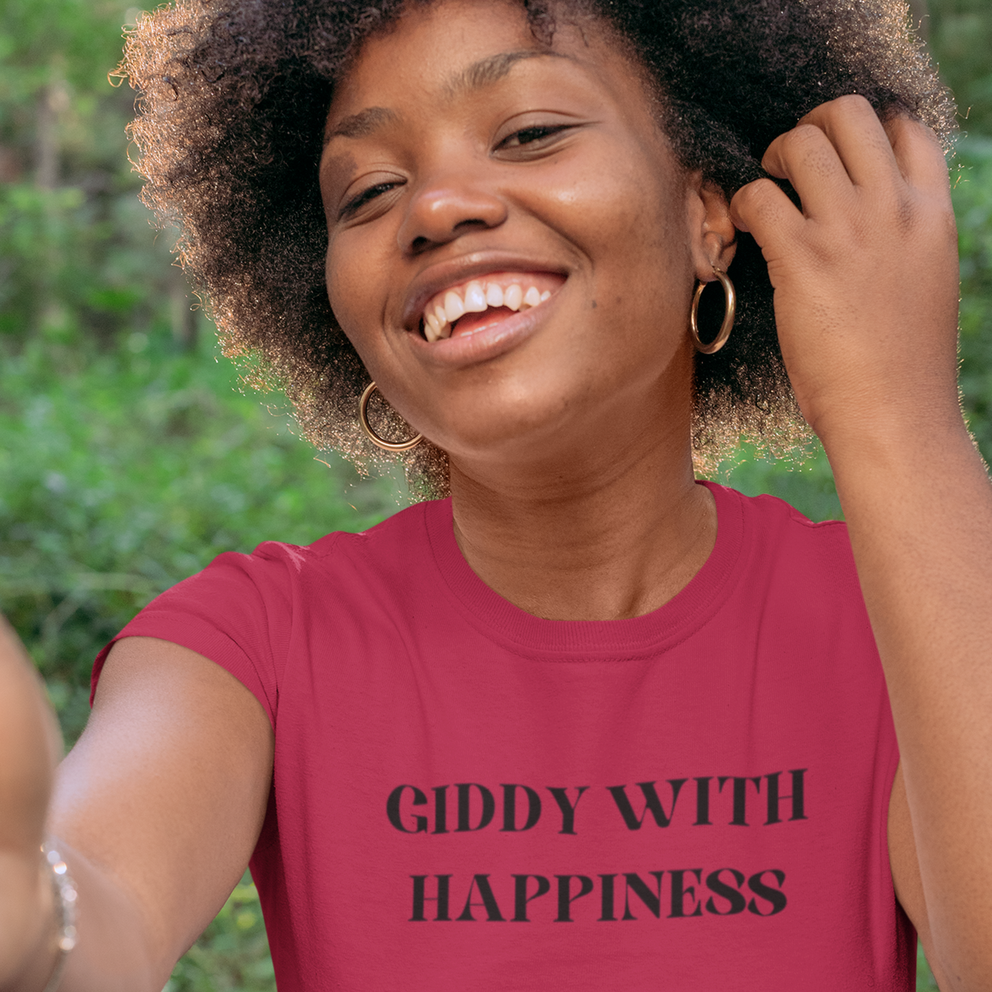 Giddy with happiness inspirational words t shirts t shirts that celebrate emotion self love t shirt gifts