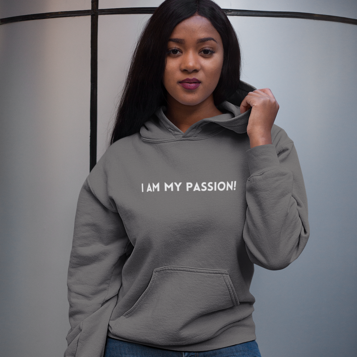 I am my passion unisex hooded sweatshirt gift,  inspirational words hoodie gift, hoodie gift for friends or family